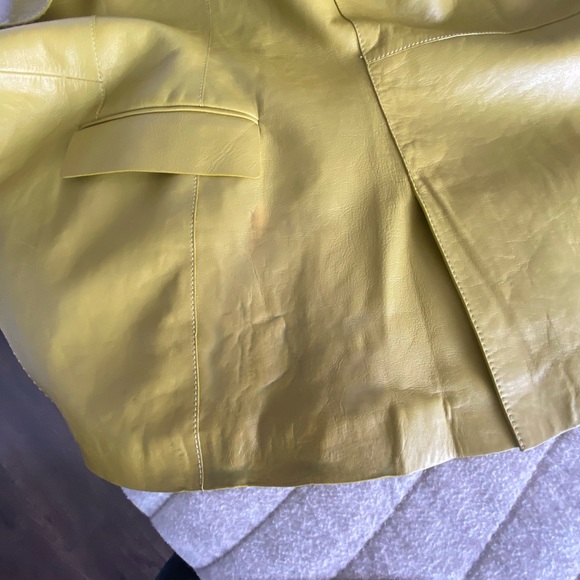 LAFAYETTE 148 Glazed Weightless Lambskin Royer Blazer In Green - Picture 8 of 9